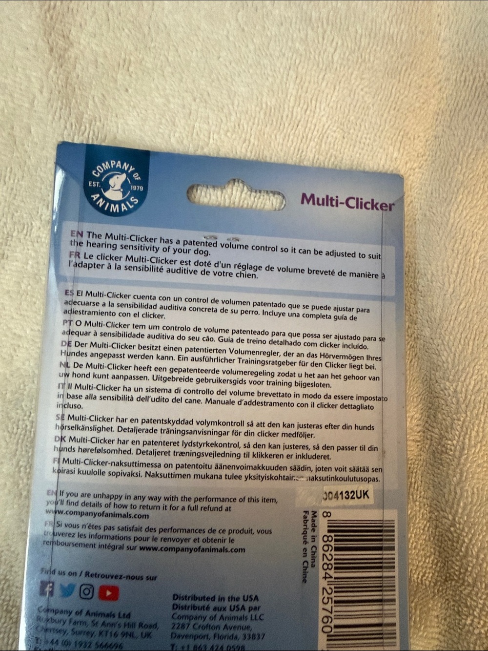 Multi-Clicker Dog Training Clicker - Blue - Picture 2 of 3
